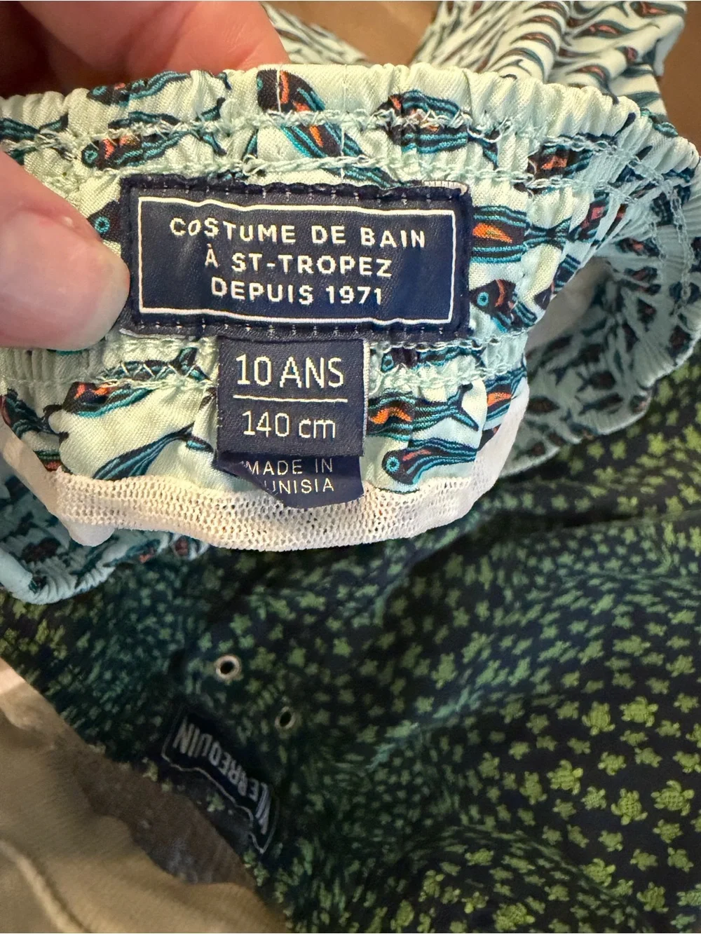 Vilebrequin Boy’s 2 piece Swim Trunks Turtles Fish Size 10 - Picture 5 of 8